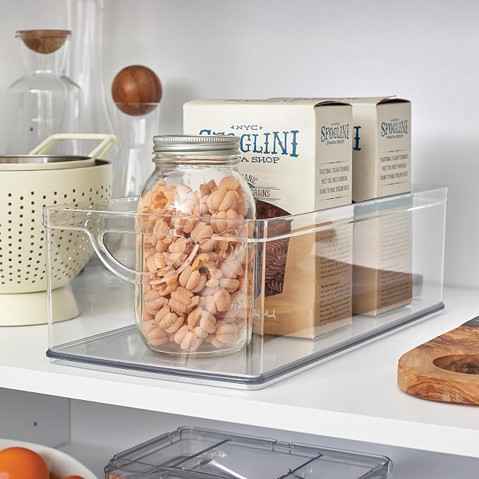 iDesign Stackable Clear Plastic Extra Long Storage Bin, Organizer - Image 8