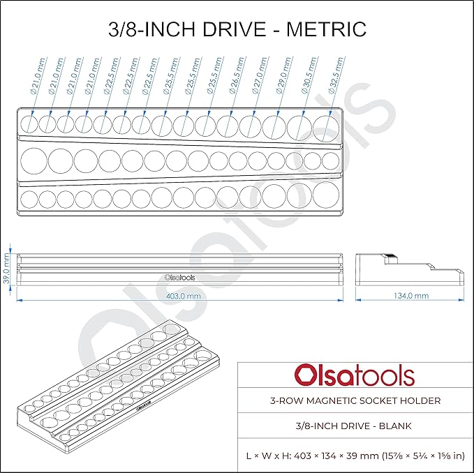 Olsa Tools Magnetic Socket Organizer - Image 5