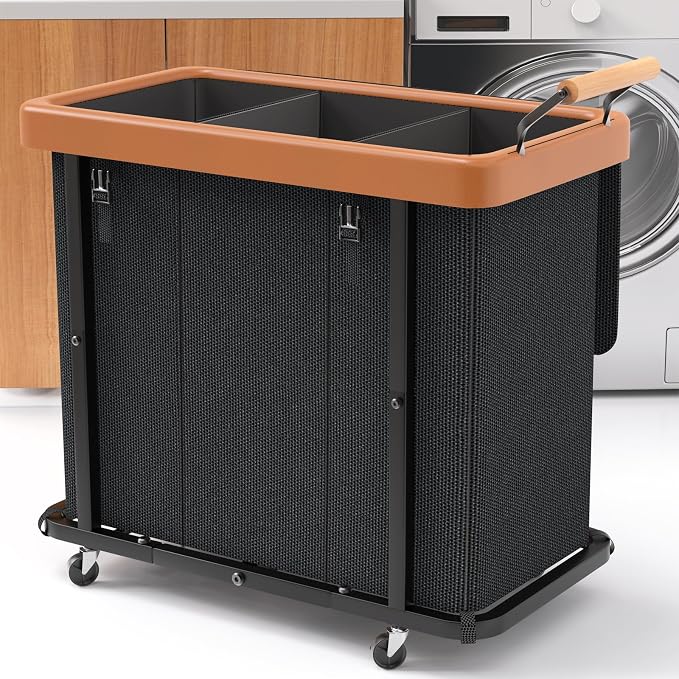 230L Extra Large Fashion Laundry Sorter 3 Section by Unlockyourhomestoragelife