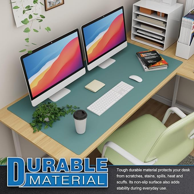 K KNODEL Large Office Leather Desk Mat, Mouse and Keyboard Pad, Computer and - Image 5