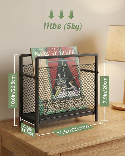 Magazine Holder, Magazine Rack Floor, Metal Mesh - Image 5