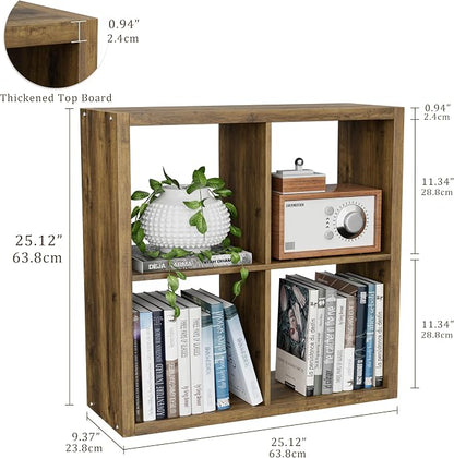Cube Storage Organizer Bookcase, Decorative 11 inch Open Back Cubical Shelf - Image 3