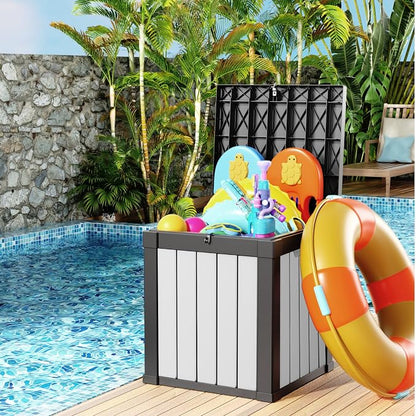 ROJIK 50 Gallon Resin Deck Box, Lockable Waterproof Weatherproof Outdoor - Image 3