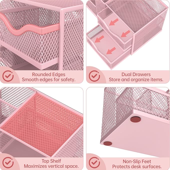 Mesh Desk Organizer, Pen Organizer - Image 3
