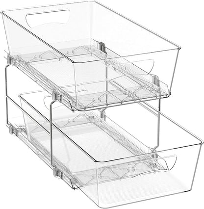 Simple Houseware 2 Tier Basket Drawer Cabinet Pull-Out Organizer by SimpleHouseware