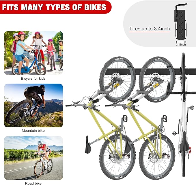 Ultrawall Swivel Bike Storage Rack, Adjustable Wall Mounted Bike Rack - Image 6