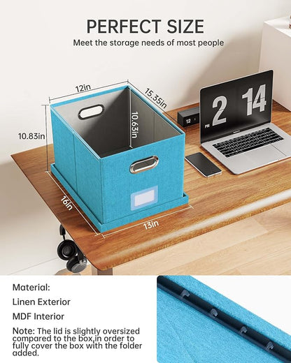 File Organizer with Lid, File Box, File Cabinet - Image 3