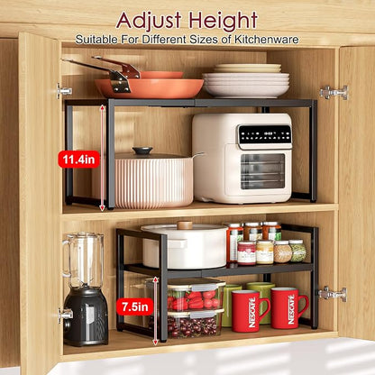 Expandable Kitchen Storage Shelves, 110LBS Heavy Duty Metal Garage Shelving - Image 4