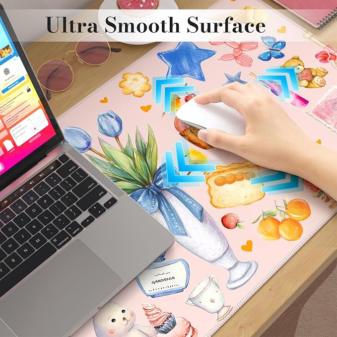 iCasso Desk Cover Mat, Extra Large Mouse Pad, Desk Pad Mat, Office Matt - Image 4