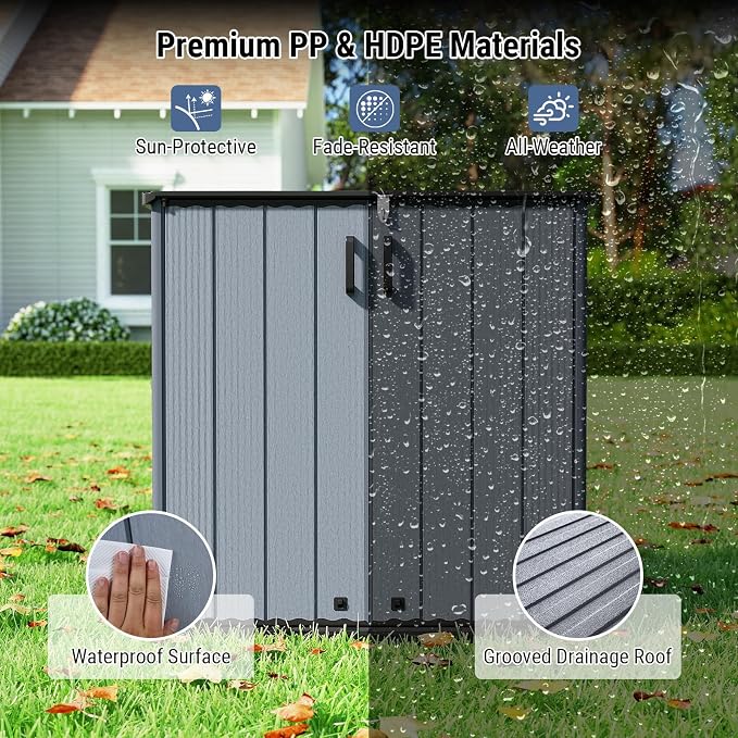 Tangkula 23.5 Cu.ft Outdoor Storage Shed - Image 3