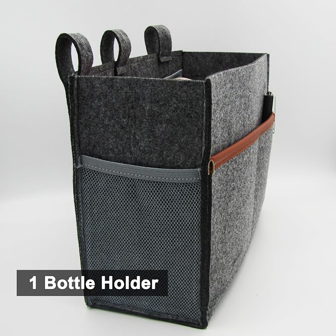 Bedside Caddy, Hanging Storage Bag, Chair Organizer Caddy, Drink Bottle - Image 5