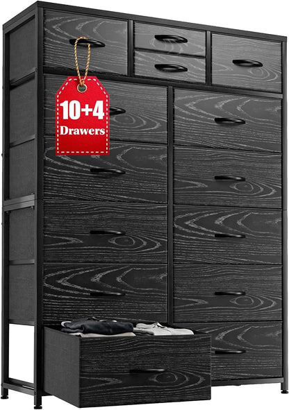 EnHomee 52.2" H Black Dresser for Bedroom, Vertical Storage Tower, Anti-Tip | by EnHomee