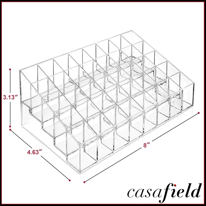 Casafield 40 Slot Acrylic Lipstick & Makeup Organizer - Image 3