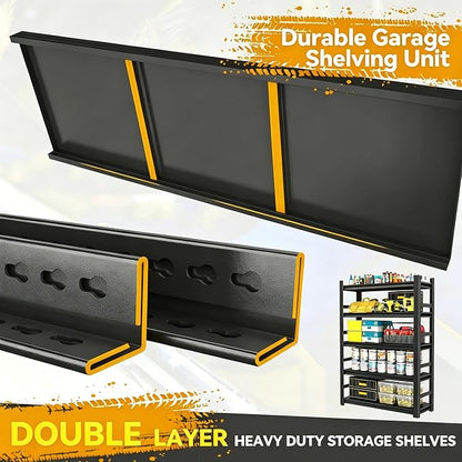 Garage Shelving Heavy Duty 4-Tier Metal Shelving 3000LBS Storage Shelves 44" H - Image 2
