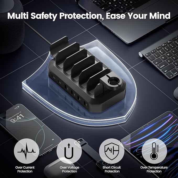 190W Fast Charging Station for Multiple Devices【Efficient & Safe Charging】 6 - Image 4
