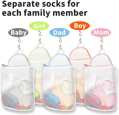 5Pcs Hanging Laundry Bags for Socks - Image 3