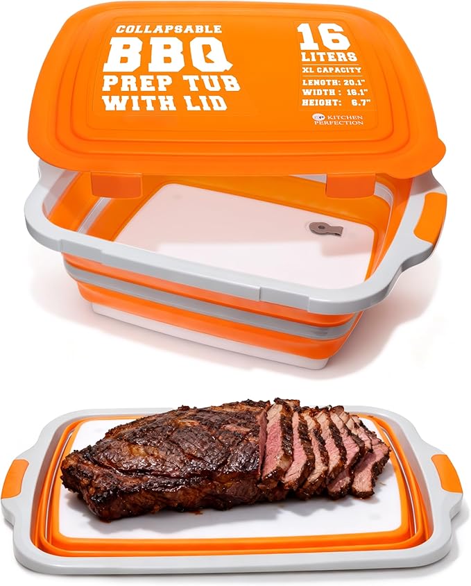 KITCHEN PERFECTION Collapsible XL Smoker & BBQ Prep Tub by Kitchenperfection