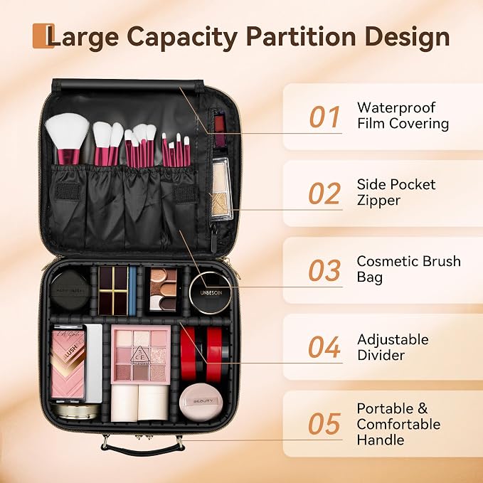JUSRON Portable Makeup Bag - Image 3