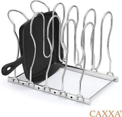 CAXXA Heavy Duty Pan Rack, Pot Lid Rack, Kitchen Cabinet Pantry Cookware - Image 6