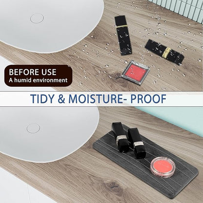 2PCS Water Absorbing Stone Tray, Fast Drying Stone Sink Tray, Water Absorbent - Image 3