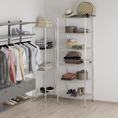 24" Deep x 24" Wide x 86" Height Wire Shelving Kit | 6-Tier | NSF Commercial - Image 2