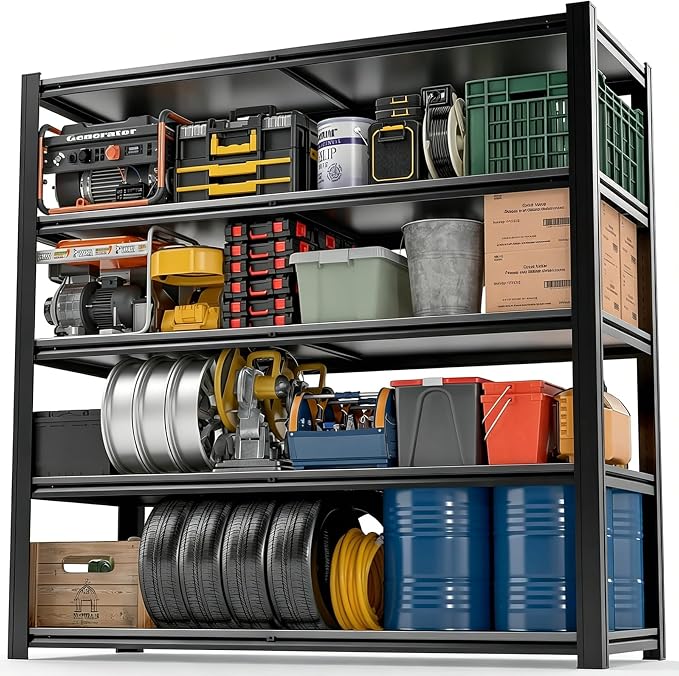 Storage Shelves Heavy Duty 3500LBS Adjustable 5tier Metal Garage Shelving Unit by Ergonova