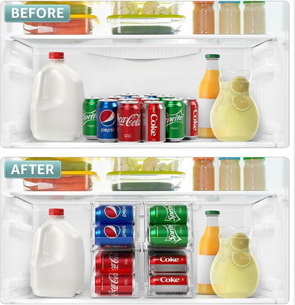 Sorbus Soda Can Organizer for Refrigerator – Stackable Can Dispenser - Image 5