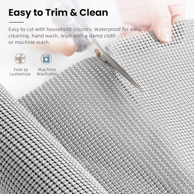 BAGAIL Non-Adhesive Shelf Liner, Thick Strong Grip Drawer Liners - Image 4