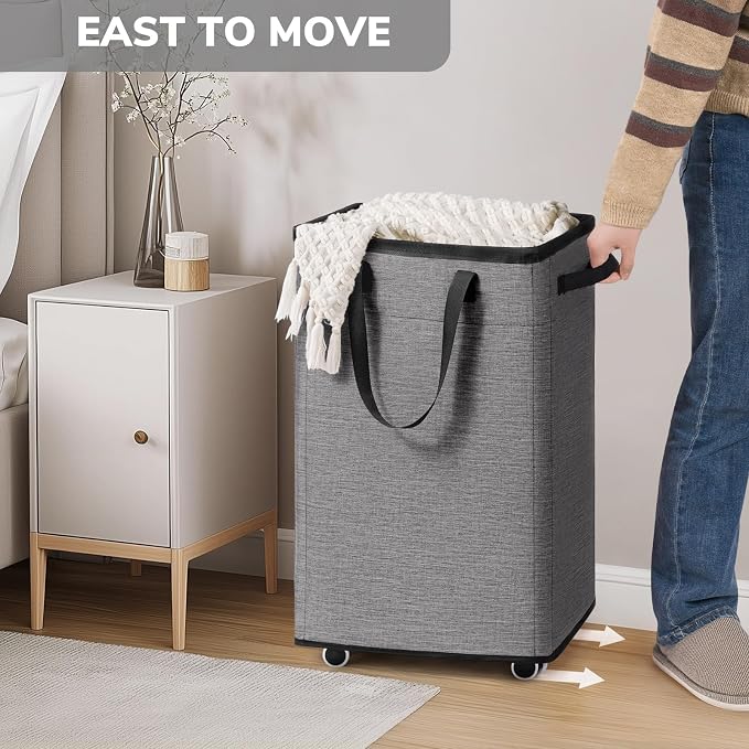 Goodpick 75L Rolling Laundry Basket, Large Laundry Hamper - Image 3