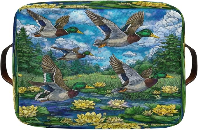 Flying Mallards Ducks Storage Bins Box Foldable Shelf Basket - Image 8