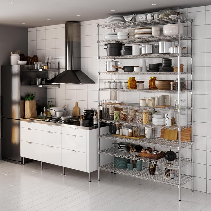 18" Deep x 54" Wide x 96" Height Wire Shelving Kit | 10-Tier | NSF Commercial - Image 2