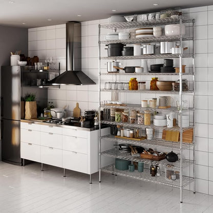 18" Deep x 54" Wide x 96" Height Wire Shelving Kit | 10-Tier | NSF Commercial - Image 2
