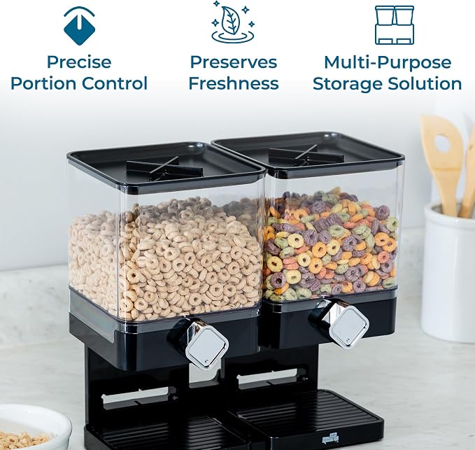 Honey-Can-Do Zevro Compact Dry Food Dispenser, Dual Control - Image 6