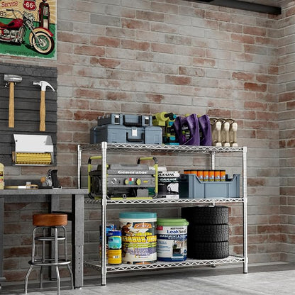 Storage Shelves Heavy Duty, 3-Tier Adjustable Metal Industrial Utility Shelf - Image 7