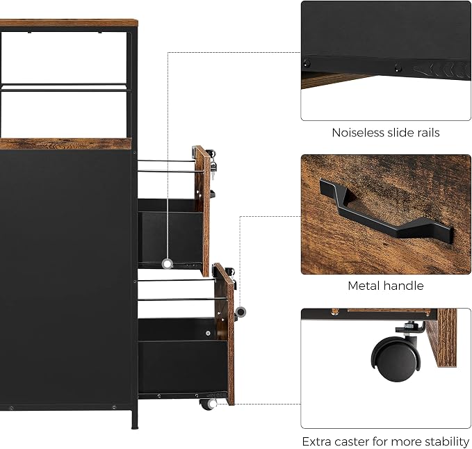 VASAGLE File Cabinet for Home Office, 2-Drawer Filing Cabinet - Image 7