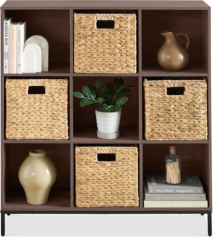 Best Choice Products 9-Cube Bookshelf, 3-Tier Wood Storage Bookcase W/Legs by Unknown