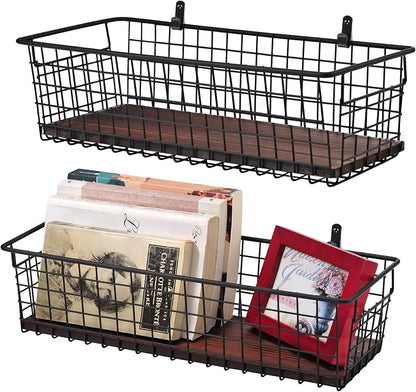SheeChung [Extra Large Wall Storage Basket, Metal Hanging Basket, Wire by SheeChung