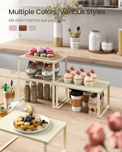 SONGMICS Cabinet Organizer Shelf, Kitchen Storage, Spice Rack, Expandable - Image 3