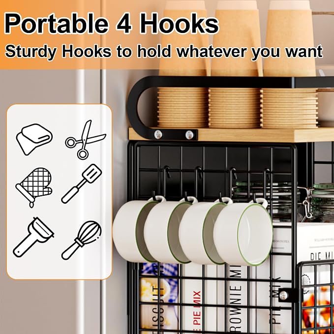 Magnetic Shelf for Fridge, Kitchen Storage Basket for Onion, Fruit and - Image 7