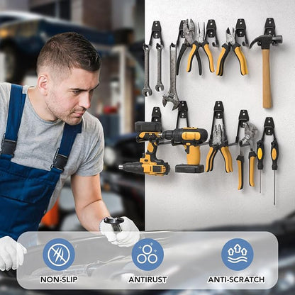 Garage Hooks with Anti-Slip Coating, Heavy Duty Wall Mount Storage Hooks - Image 3
