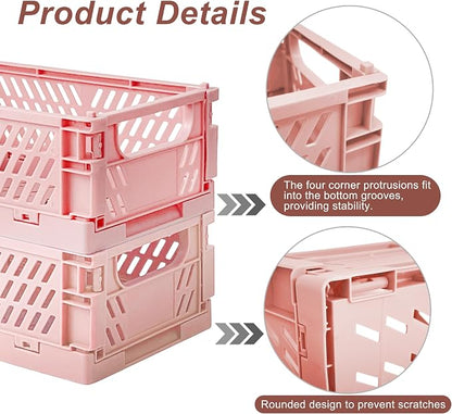 6 Pack Mini Foldable Small Plastic Baskets - Image 3