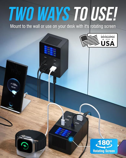 SABRENT VOLTIK Charging Station, 252W 8-Port USB C and USB A Desktop Charger - Image 5