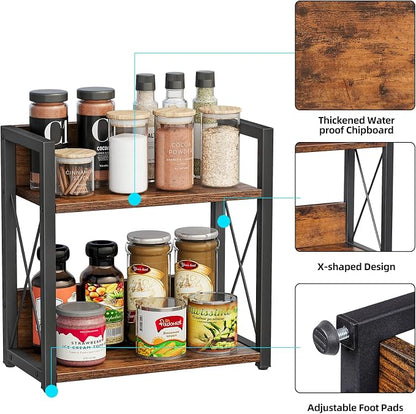 Giikin Counter Shelf Organizer, 2 Tier Kitchen Spice Rack - Image 2