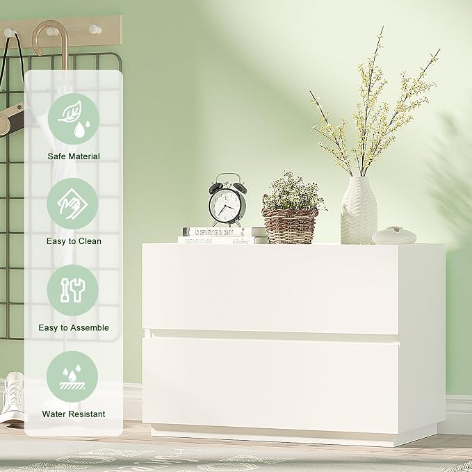 woodtalks Stackable 2 Drawer Dresser, Storage Cabinet - Image 8