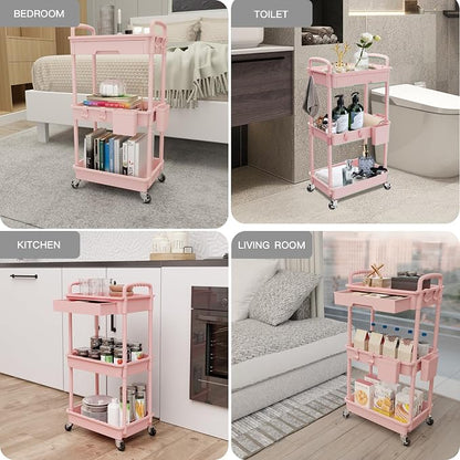 REBECAT 3 Tier Rolling Utility Cart - Image 5