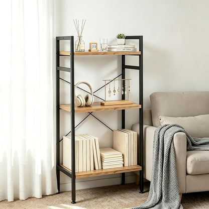 HealSmart 3 Tier Bookshelf, Free Standing Book Shelf Home Office Bookcase Shelf - Image 6
