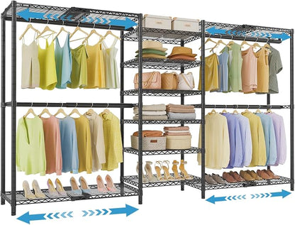 VIPEK X3 Plus Large Expandable Closet Rack Adjustable from 5'10" to 8'8" by VIPEK
