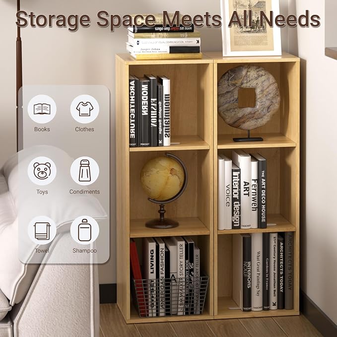 3 Cube Storage Organizer, Cube Shelf，3 Tier Cube Low Bookcase Freestanding - Image 5