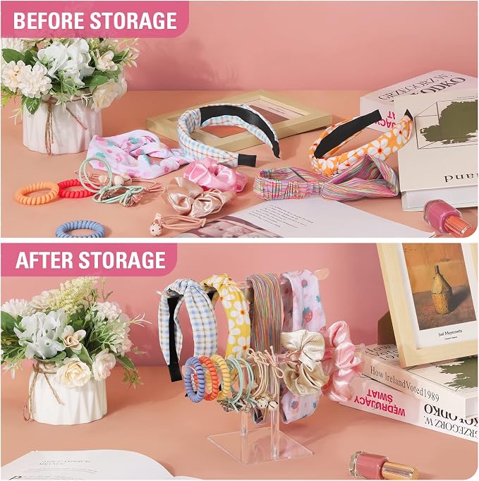Headband Holder Scrunchie Holders Acrylic, Headband Display Stand, Scrunchie - Image 2