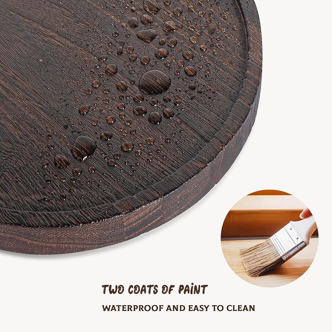 Wood Lazy Susan Organizer Kitchen Turntable - Image 5